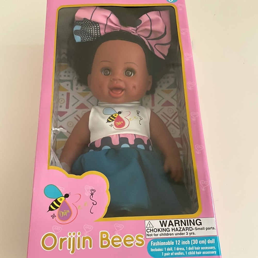 Orijin Bees Positively Puffy 12" Baby Bee
Doll - Black Hair with Brown Eyes - Picture 6 of 6